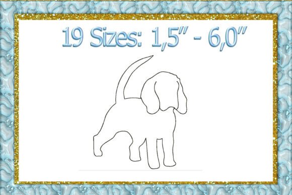 Beagle Outline Embroidery Design: A Minimalist Must-Have for Pet Lovers