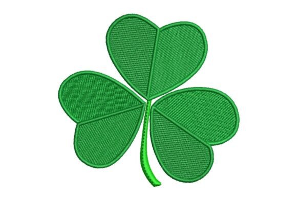 Classic Three-Leaf Shamrock Embroidery Design