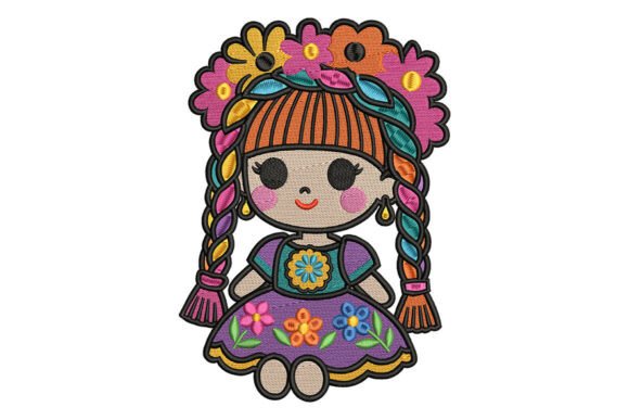 Colorful Mexican Doll Embroidery: A Designer’s Review for Boutique Sweatshirts