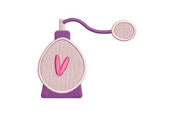 Elegant Perfuse Atomizer Bottle Embroidery Design