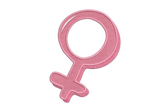 Pink Gender Symbol Design for Personalized Embroidery