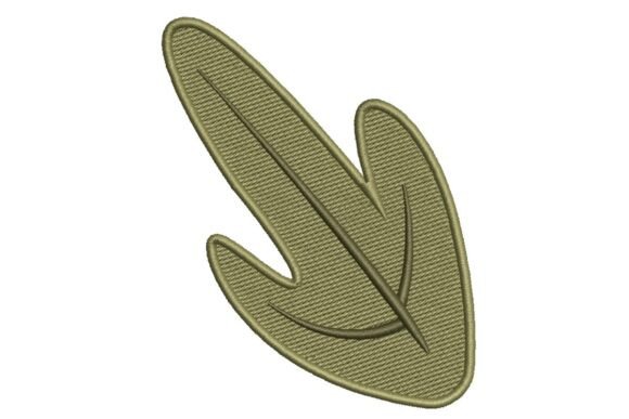 Stylized Abstract Leaf Embroidery Design: Autumn’s Modern Touch